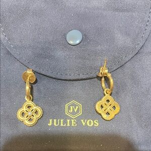 Julie Vos Gold Clover Earrings
